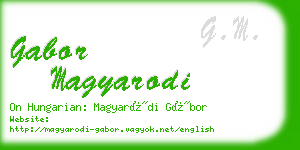 gabor magyarodi business card